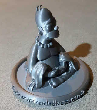 Homer Simpson in meditazione, statuetta stampata in 3D