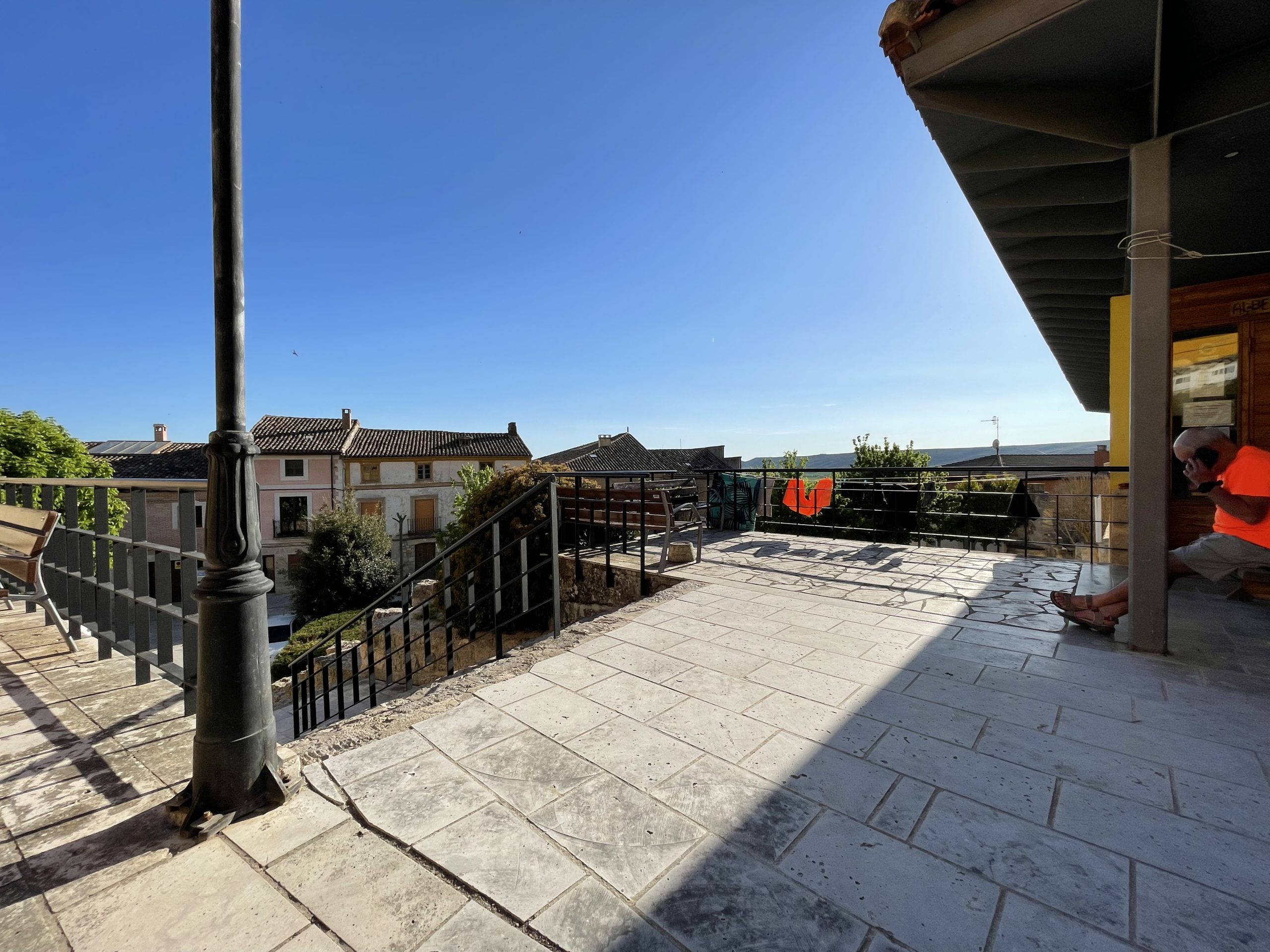 Il terrazzo dell’albergue Municipal di Castrojerez
